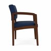 Lesro Lenox Wood Guest Chair Wood Frame, Walnut, MD Ink Upholstery LW1101